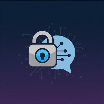 Modern illustration of interconnected digital devices and lock symbols representing secure messaging and encryption privacy in {year}.