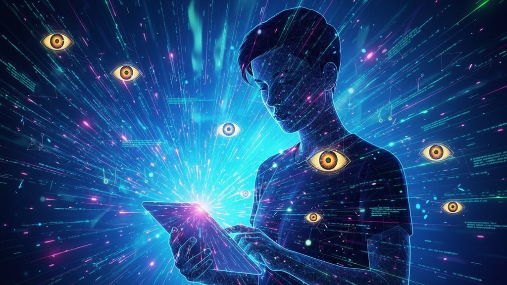 Person accepting app data permissions despite privacy concerns, illustrating the privacy paradox between values and behavior