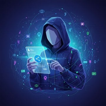 Person accepting app data permissions despite privacy concerns, illustrating the privacy paradox between values and behavior